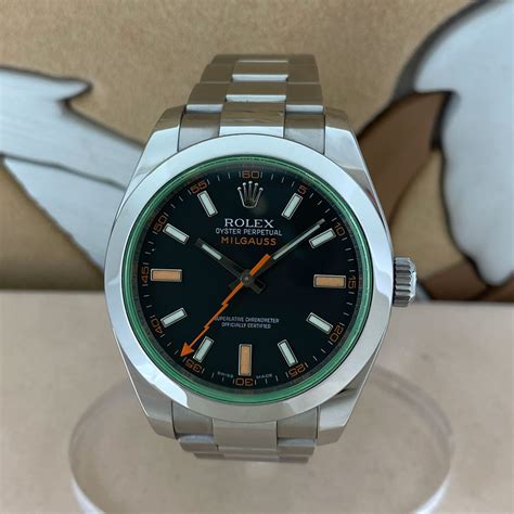 vetro zaffiro orologio rolex verde|Rolex Milgauss Nero Vetro Verde Black Green FULL SET like .